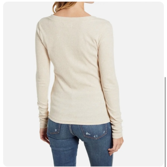 Madewell Long-Sleeve Ribbed Henley Tee - Picture 3 of 13